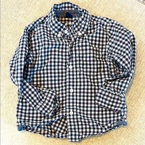Baby Gap Toddler Black and White Checkered Shirt 3T